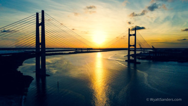 Dames Point Bridge at Sunset Photos